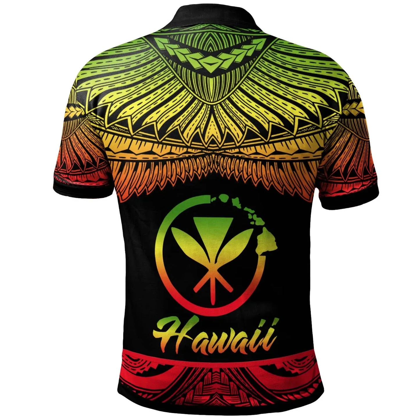 Hawaii Polynesian Polo Shirt - Poly Tattoo Reggae Version