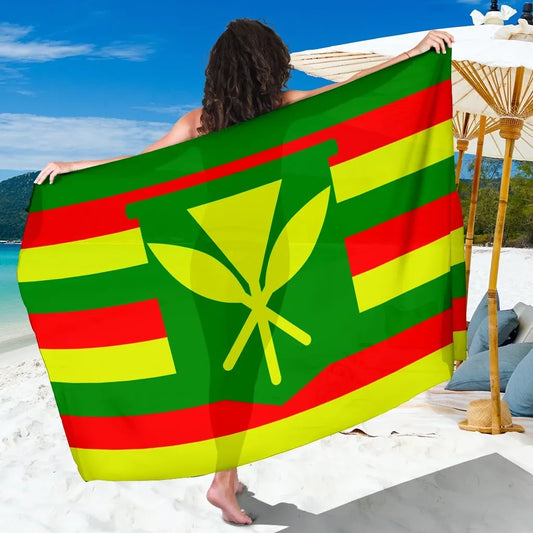 Hawaii Polynesian Sarong - Kanaka Maoli Flag