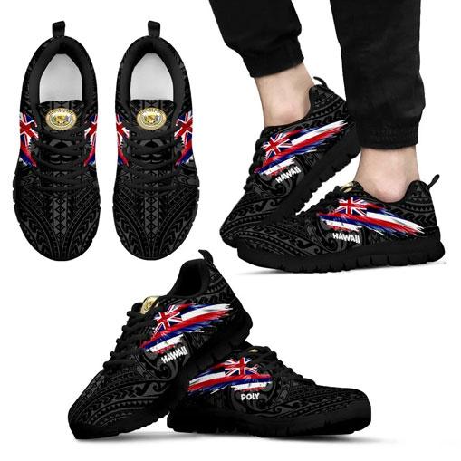 Hawaii Sneakers - Hawaii Seal & Flag Wing