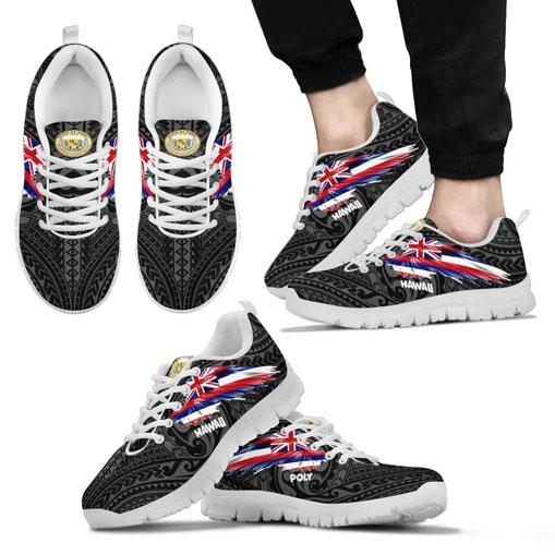 Hawaii Sneakers - Hawaii Seal & Flag Wing