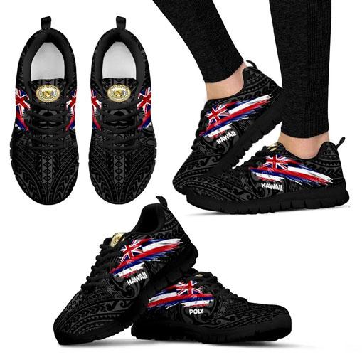 Hawaii Sneakers - Hawaii Seal & Flag Wing