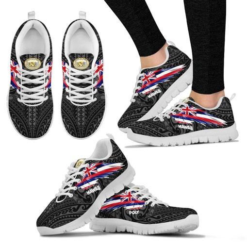 Hawaii Sneakers - Hawaii Seal & Flag Wing