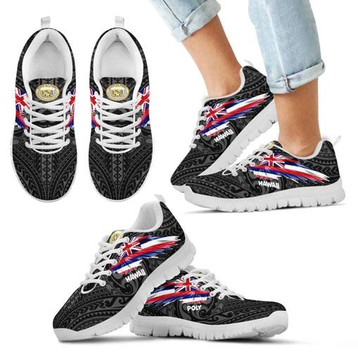 Hawaii Sneakers - Hawaii Seal & Flag Wing
