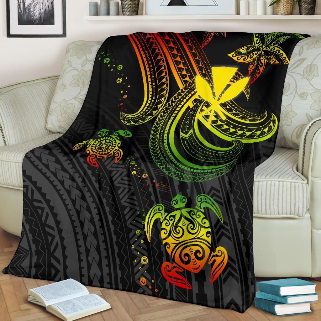 Hawaii Premium Blanket - Reggae Turtle