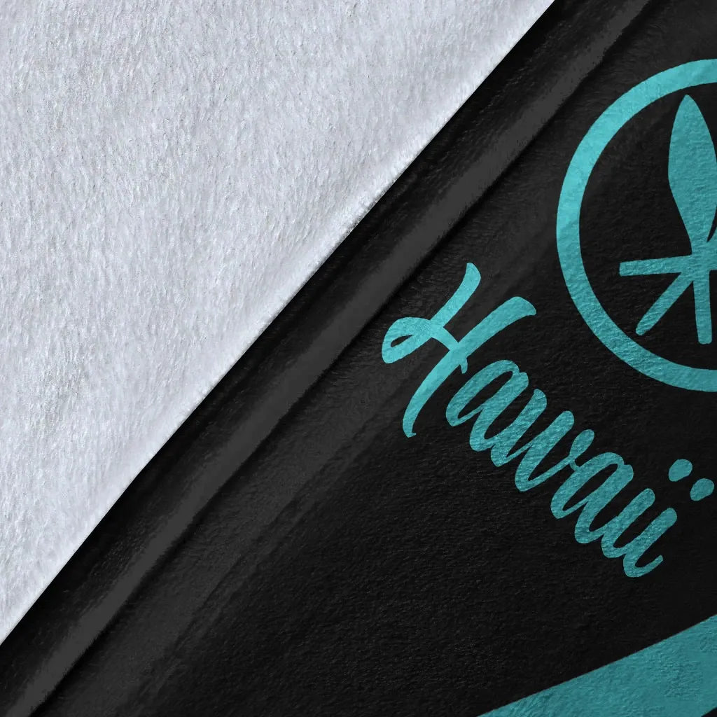 Hawaii Premium Blanket - Turquoise Polynesian Tentacle Tribal Pattern