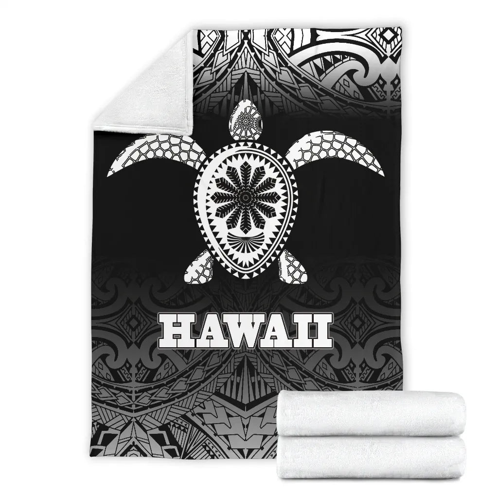 Hawaii Premium Blanket - Turtle Black Fog Style