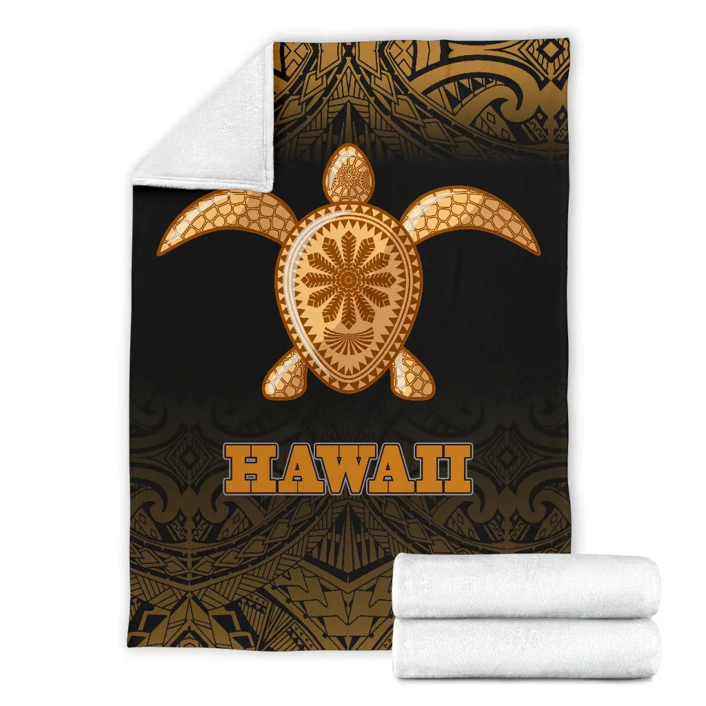 Hawaii Premium Blanket - Turtle Gold Fog Style