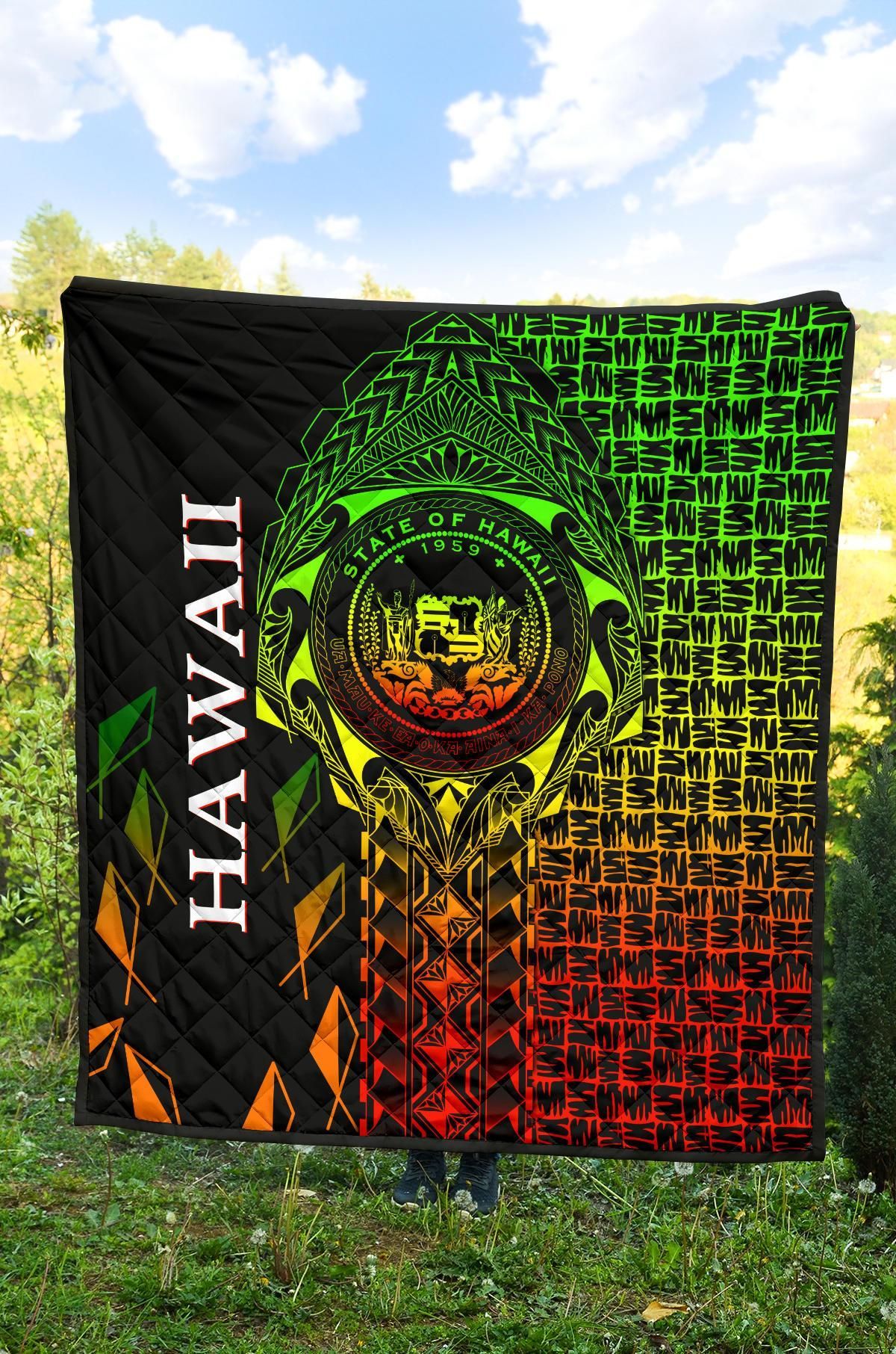 Hawaii Premium Quilt - Hawaii Seal Rocket Style (Reggae)28