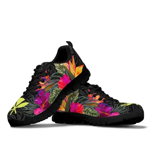Hawaii Sneakers - Hibiscus Polynesian Pattern
