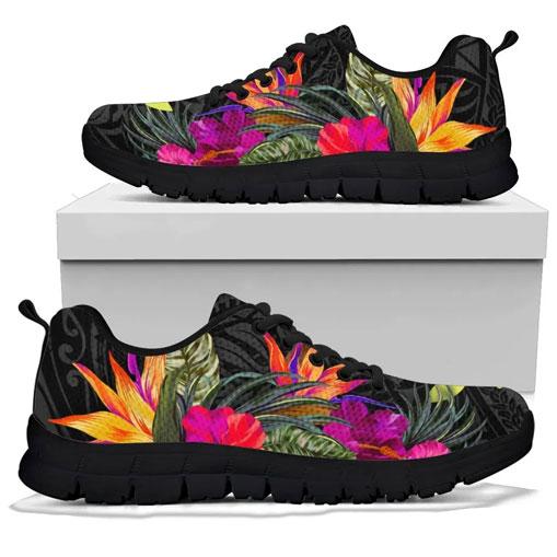 Hawaii Sneakers - Hibiscus Polynesian Pattern