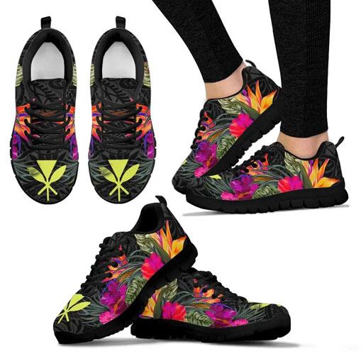 Hawaii Sneakers - Hibiscus Polynesian Pattern