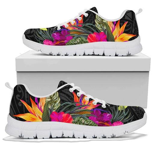 Hawaii Sneakers - Hibiscus Polynesian Pattern