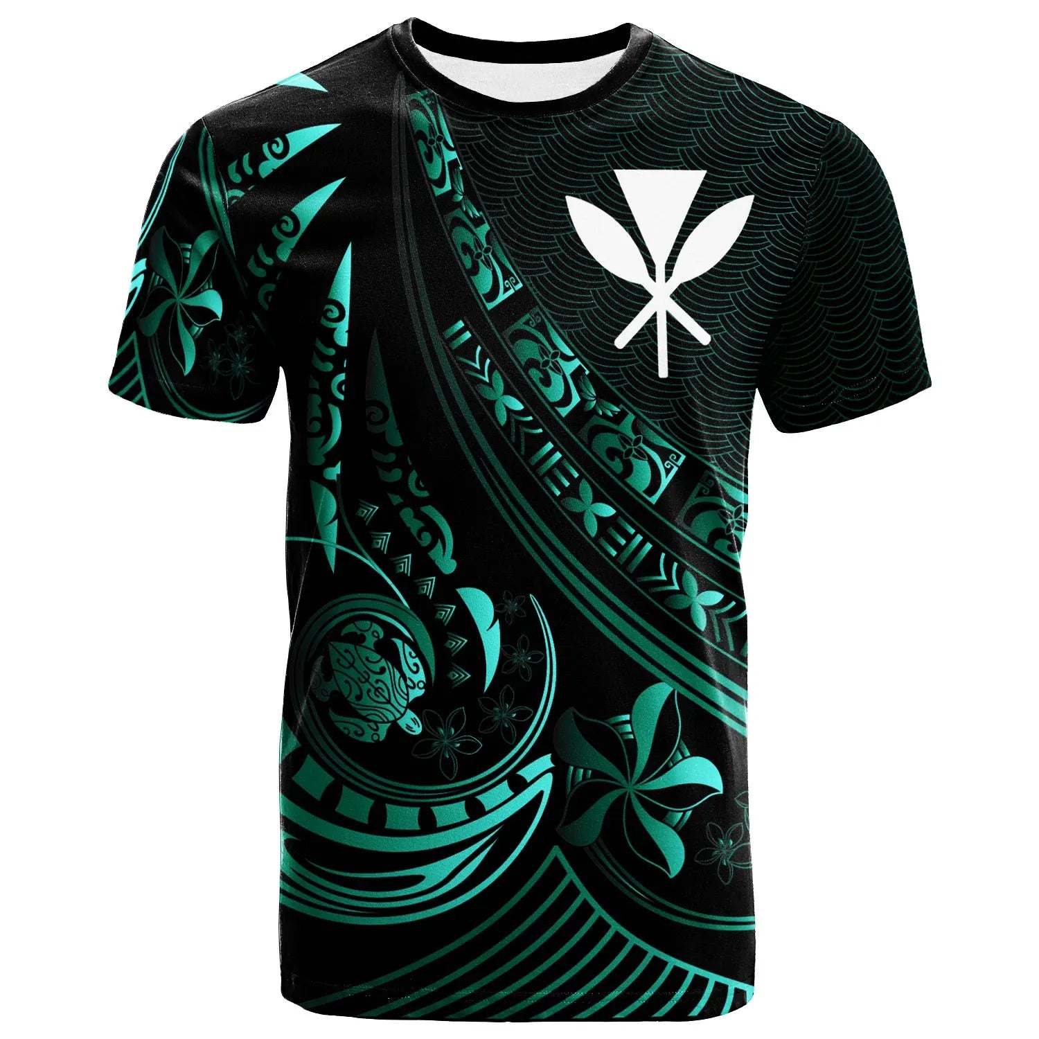Hawaii T-Shirt - The Flow Of The Ocean Green
