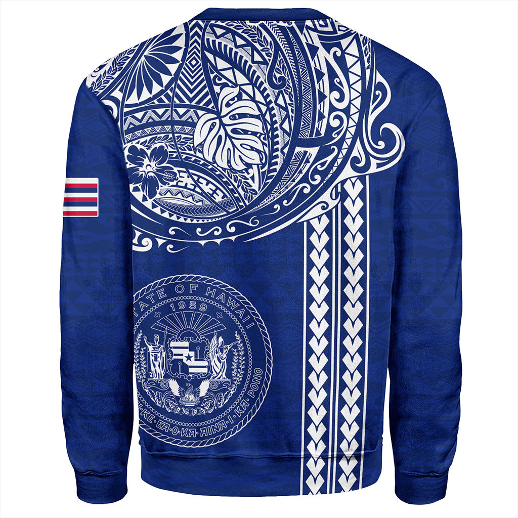 Hawaii Sweatshirt State of Hawaii Polynesian Tribal Classic Style