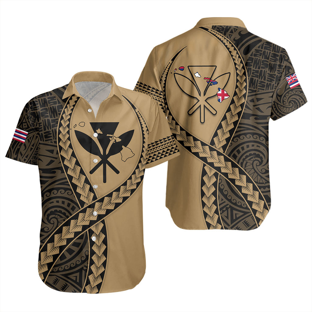 Hawaii Short Sleeve Shirt Tribal Polynesian In My Heart