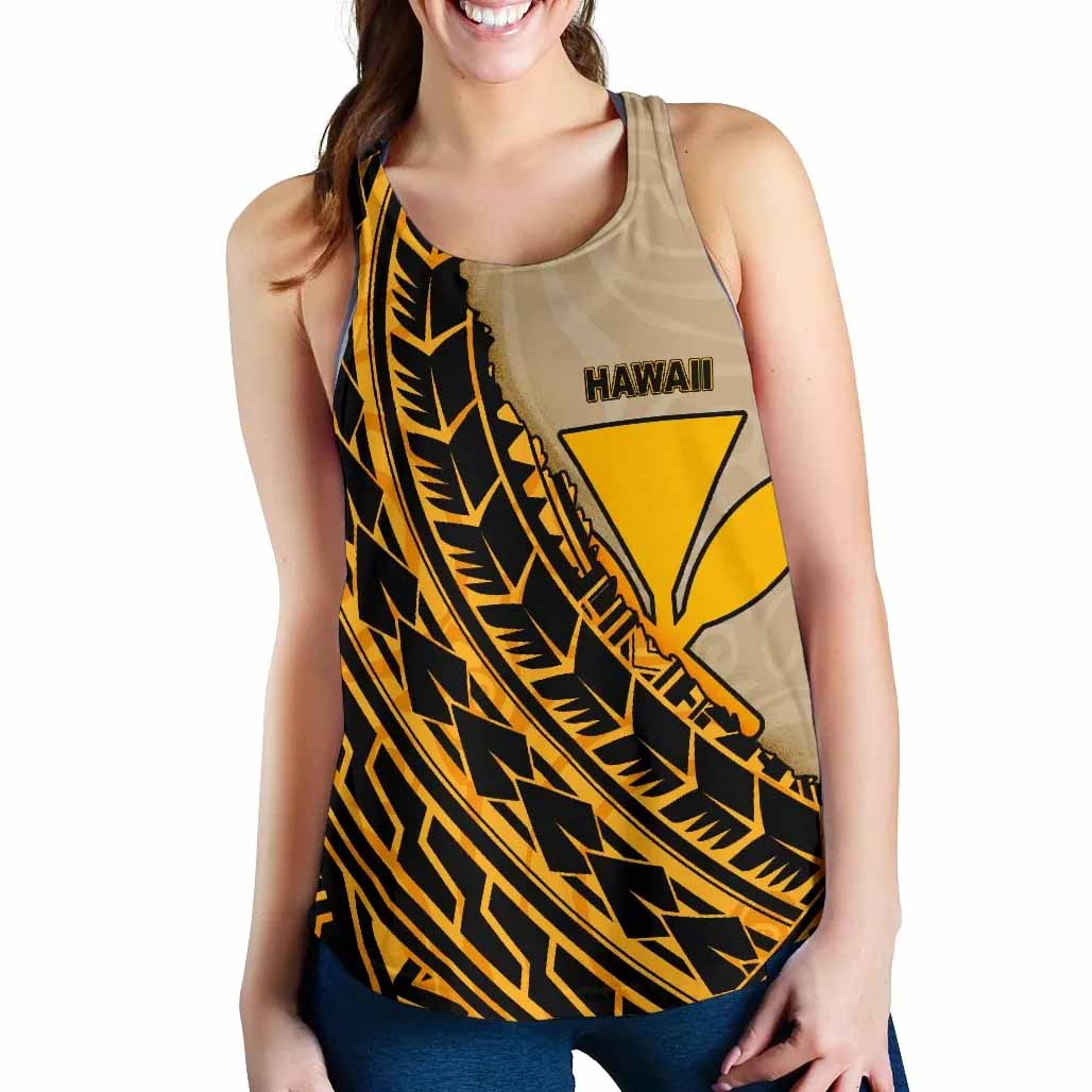 Hawaii Women Racerback Tank Top - Polynesian Wild Style