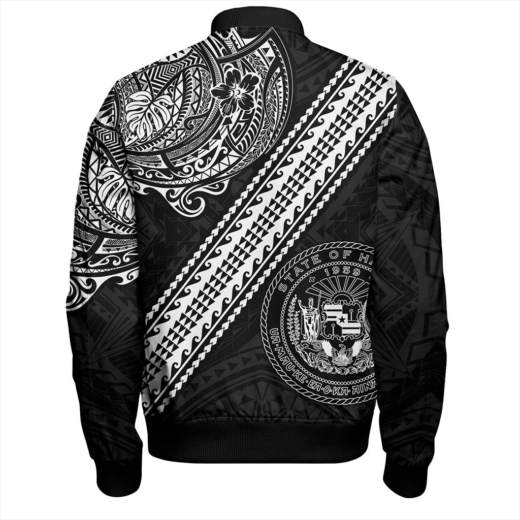 Hawaii Bomber Jacket Seal Tribal Polynesian Tattoos