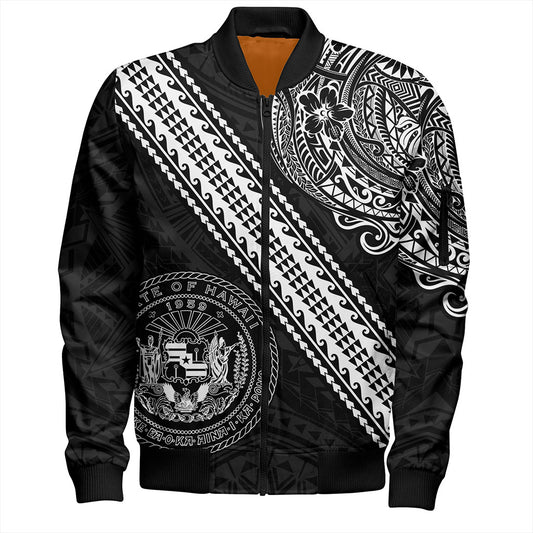 Hawaii Bomber Jacket Seal Tribal Polynesian Tattoos