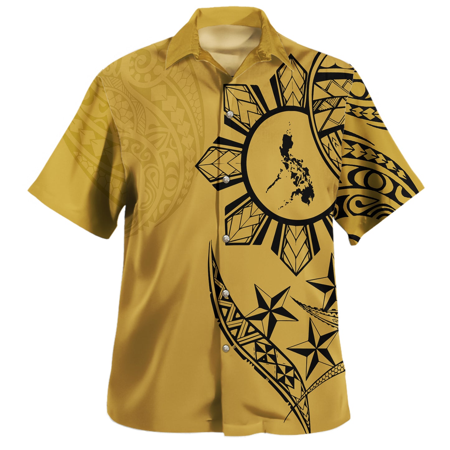 Philippines Combo Dress And Shirt Tribal Sun In My Heart Gold