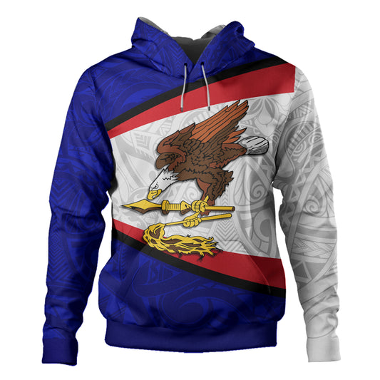 American Samoa Hoodie - American Samoa Polynesian Flag With Coat Of Arms