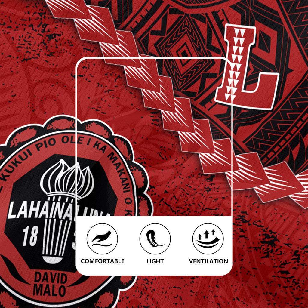 Hawaii Rugby Jersey Lahainaluna High School With Polynesian Tribal
