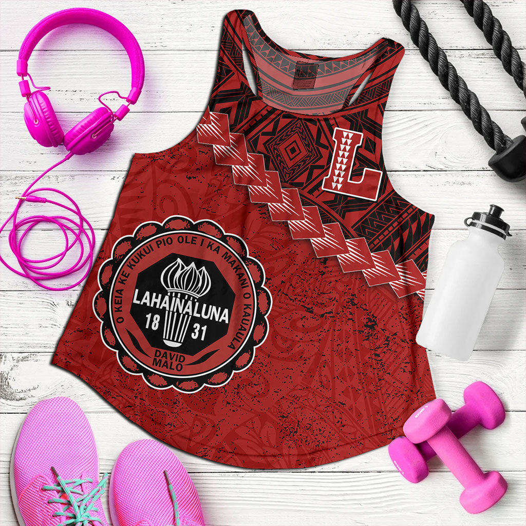 Hawaii Women Tank Lahainaluna High School With Polynesian Tribal