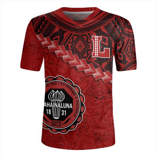 Hawaii Rugby Jersey Lahainaluna High School With Polynesian Tribal