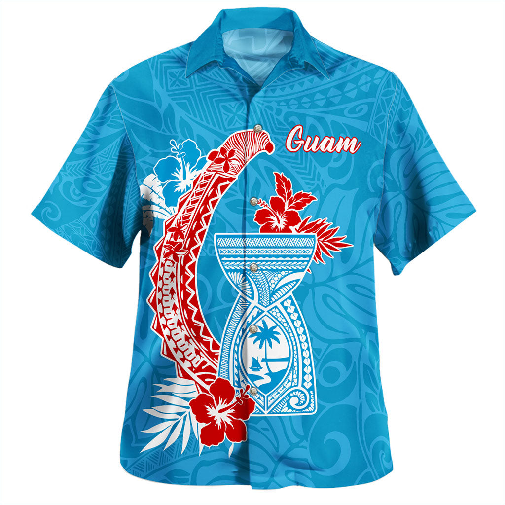 Guam Hawaiian Shirt Micronesian Hook And Latte Stone Tribal Classic