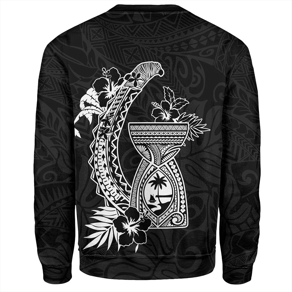 Guam Sweatshirt Hook With Latte Stone Hibiscus Tropical