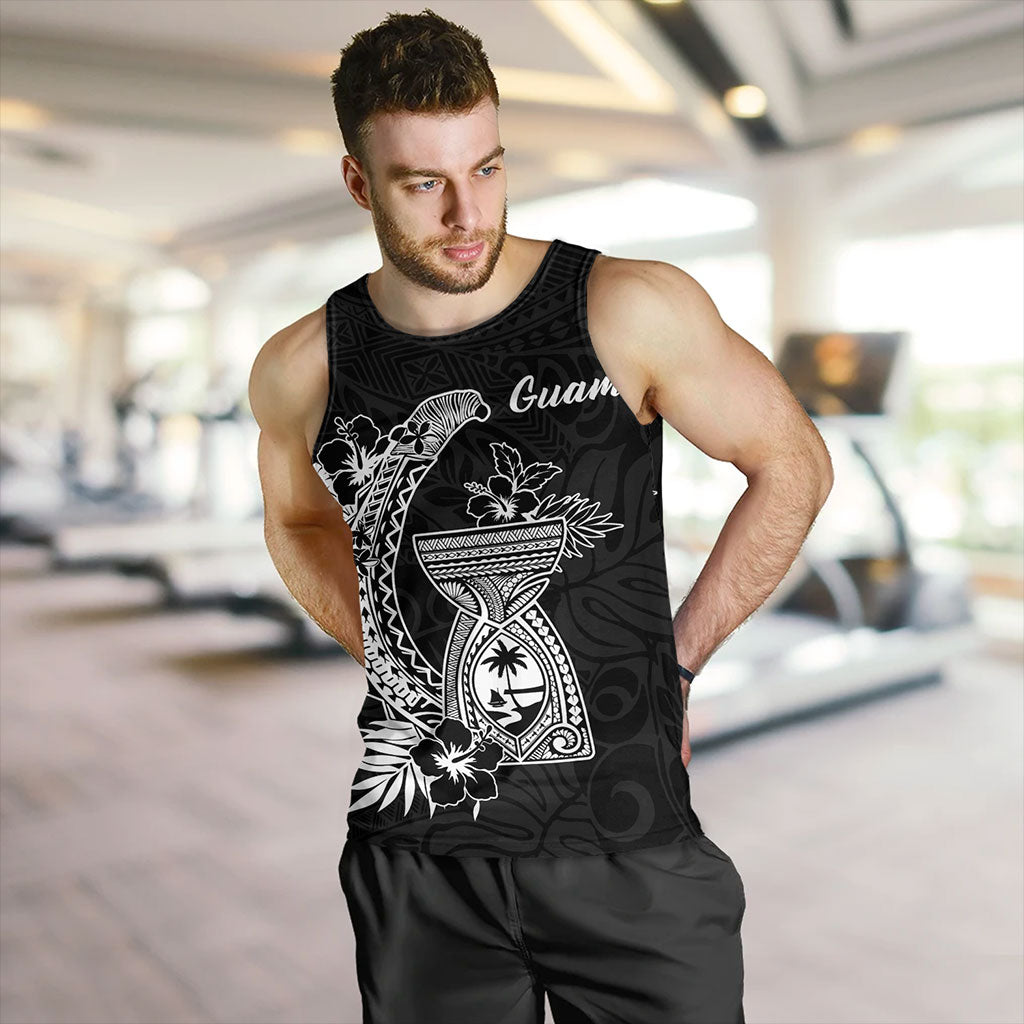 Guam Tank Top Hook With Latte Stone Hibiscus Tropical