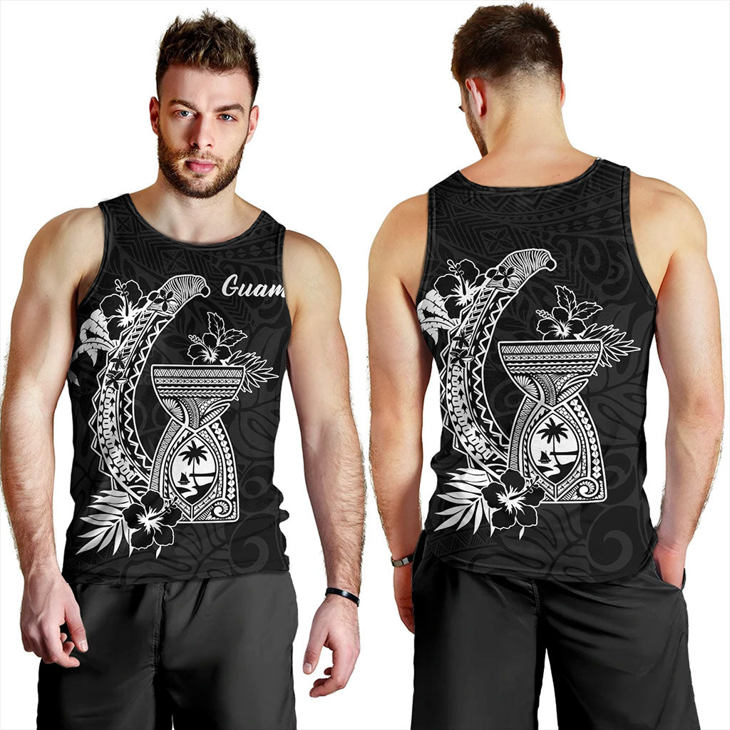 Guam Tank Top Hook With Latte Stone Hibiscus Tropical