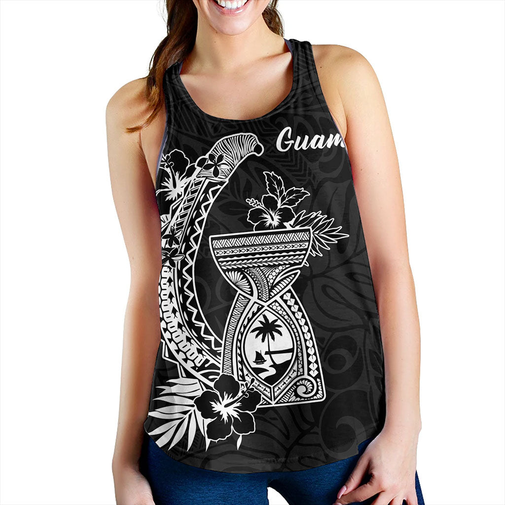 Guam Women Tank Hook With Latte Stone Hibiscus Tropical