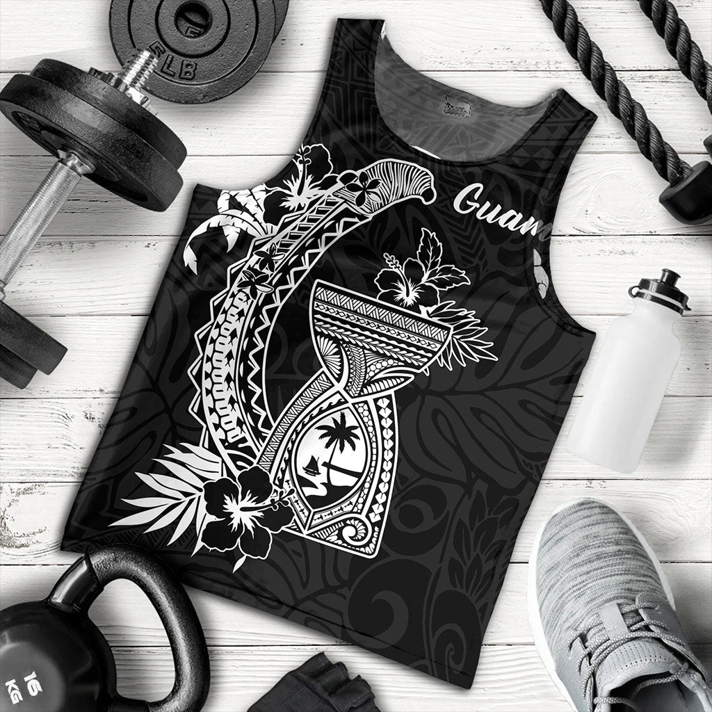 Guam Tank Top Hook With Latte Stone Hibiscus Tropical