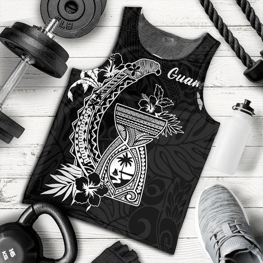 Guam Tank Top Hook With Latte Stone Hibiscus Tropical