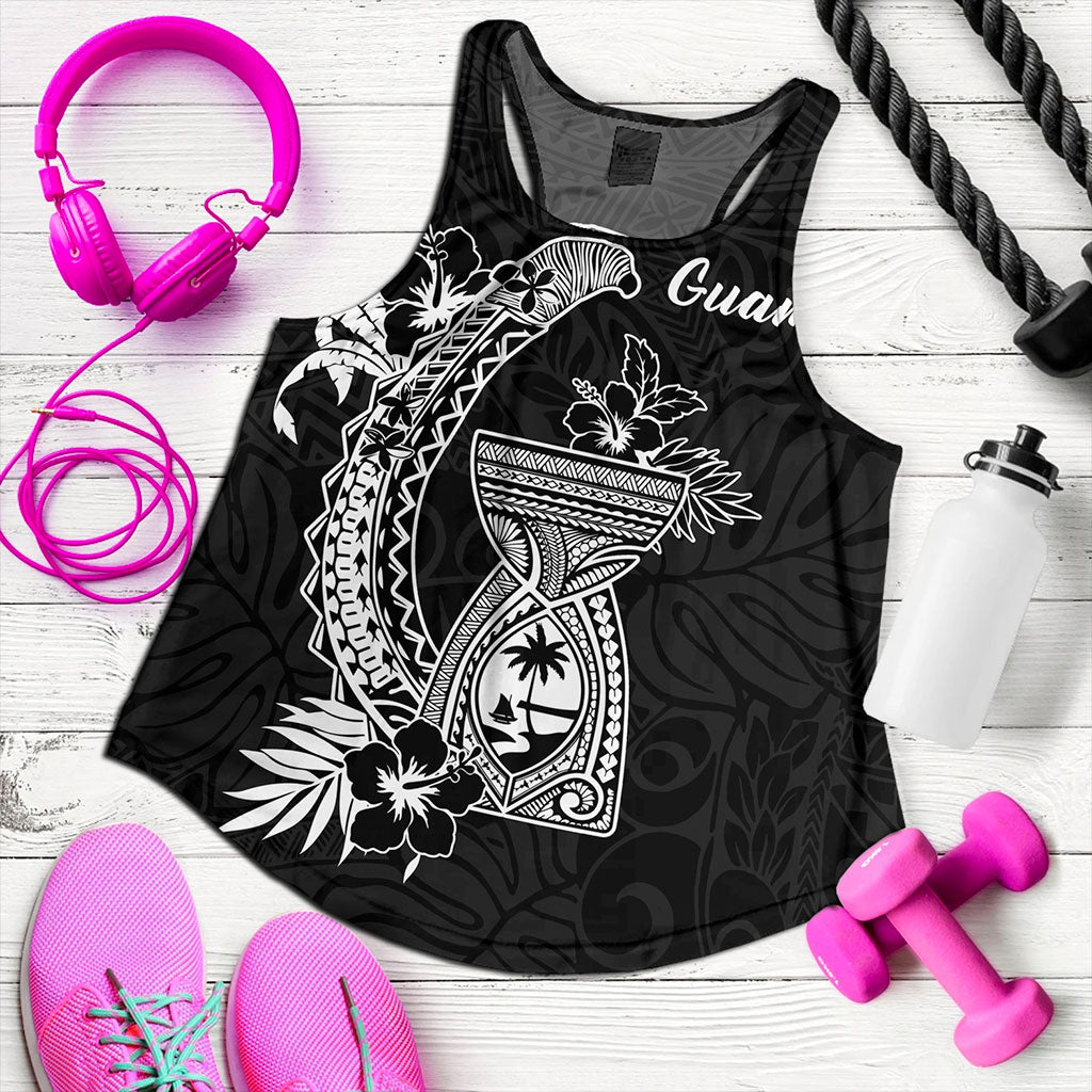 Guam Women Tank Hook With Latte Stone Hibiscus Tropical