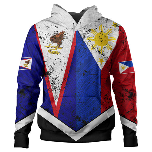 Philippines Filipinos Hoodie Samoa Half Flag