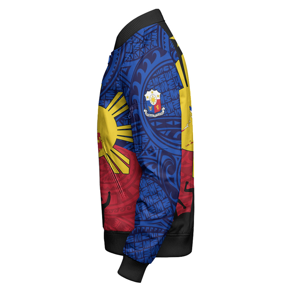 Philippines Filipinos Bomber Jacket Independence Day Polynesian Style