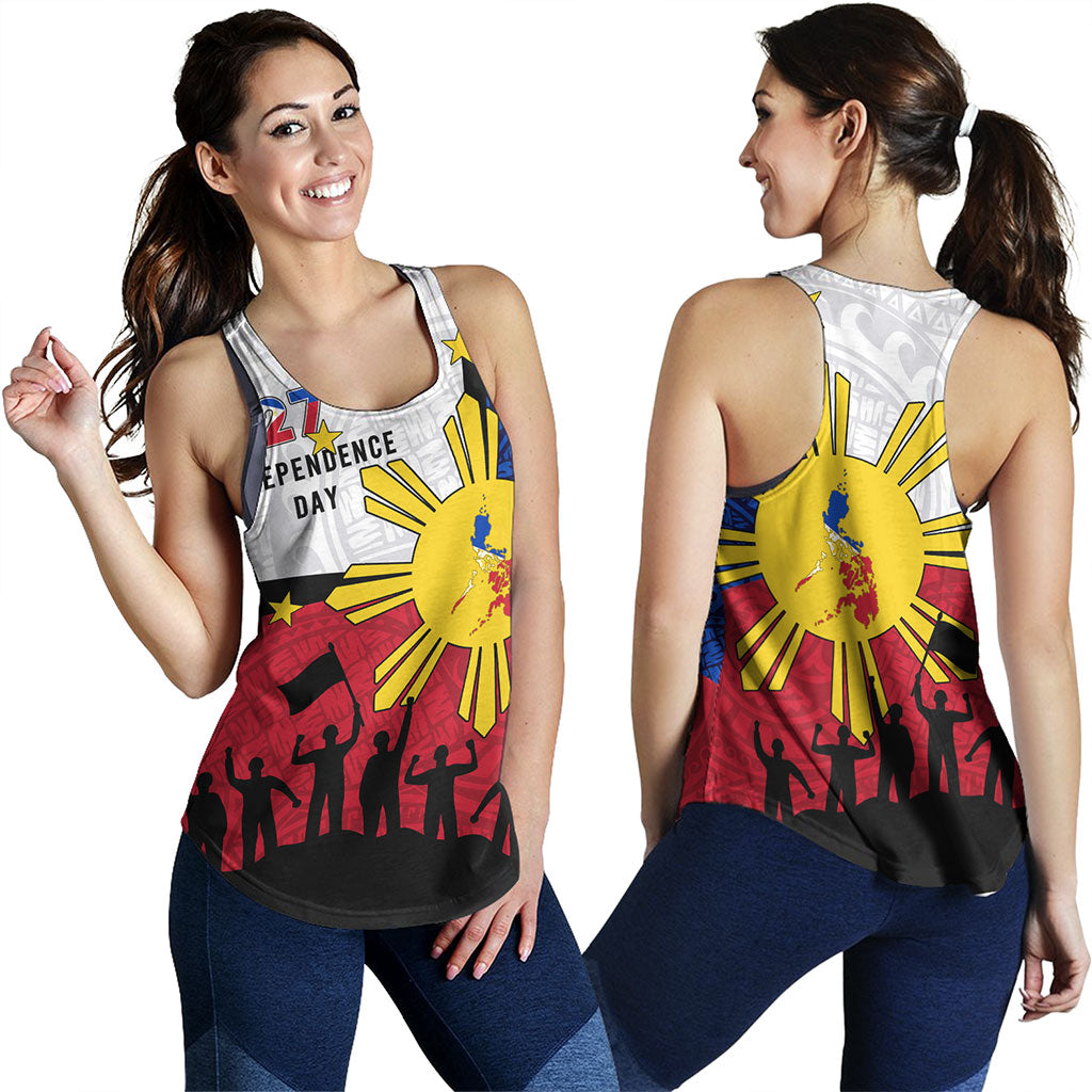 Philippines Filipinos Women Tank Independence Day Polynesian Style
