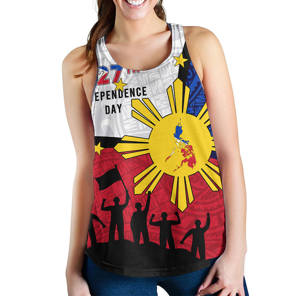 Philippines Filipinos Women Tank Independence Day Polynesian Style