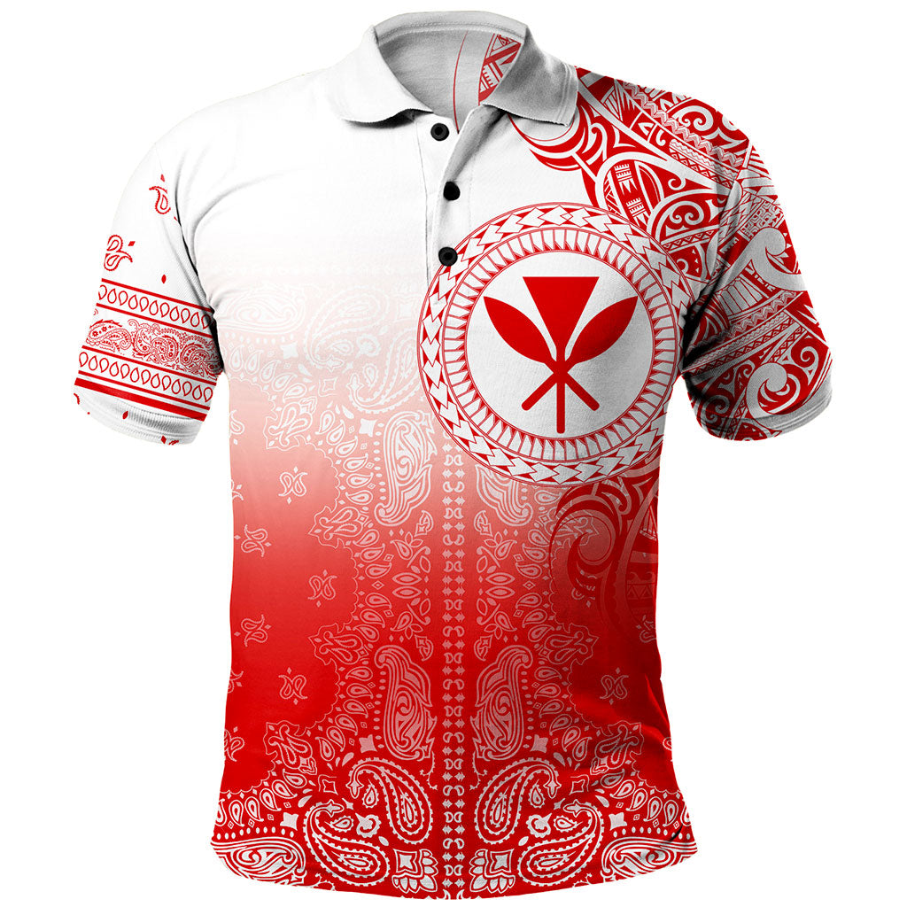 Hawaii Polo Shirt Custom Kanaka Paisley Style
