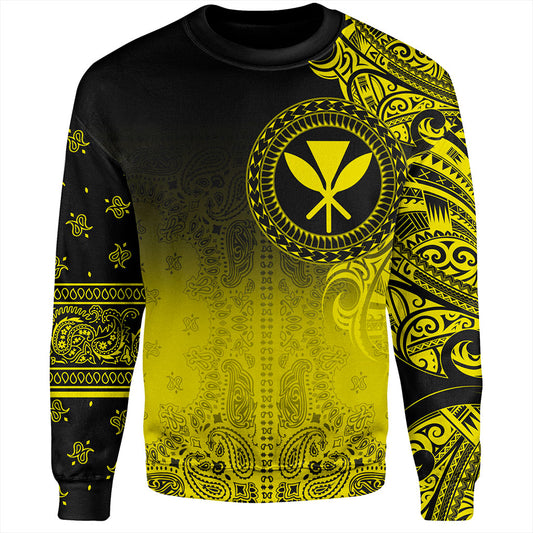 Hawaii Sweatshirt Custom Kanaka Paisley Style