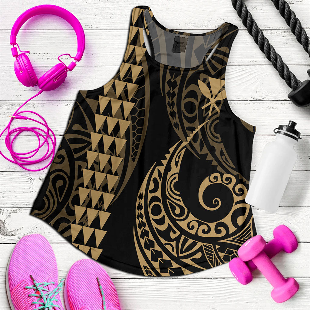 Hawaii Women Tank Kanaka Kakau Style Ver.1