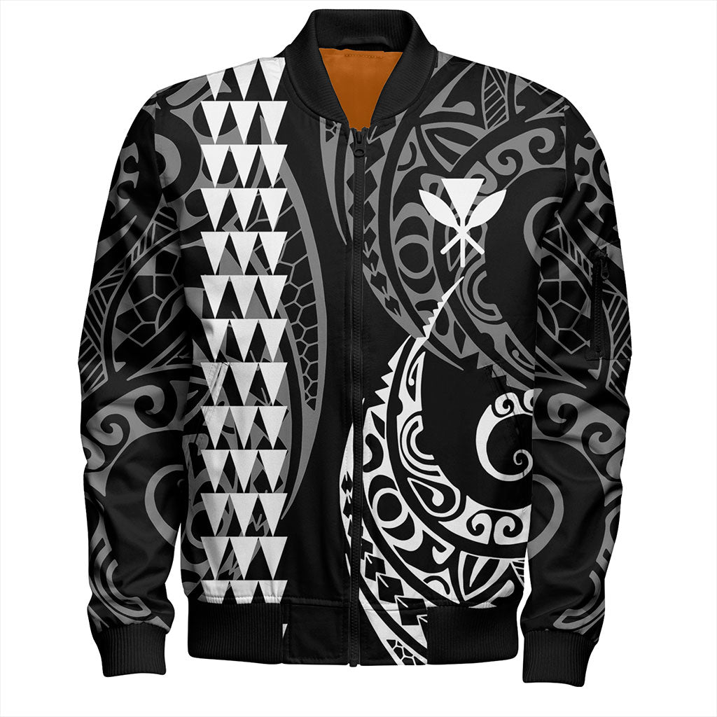 Hawaii Bomber Jacket Kanaka Kakau Style Ver.1