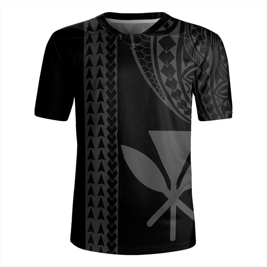 Hawaii Rugby Jersey Kanaka Maoli Polynesian Tribal Simple Style