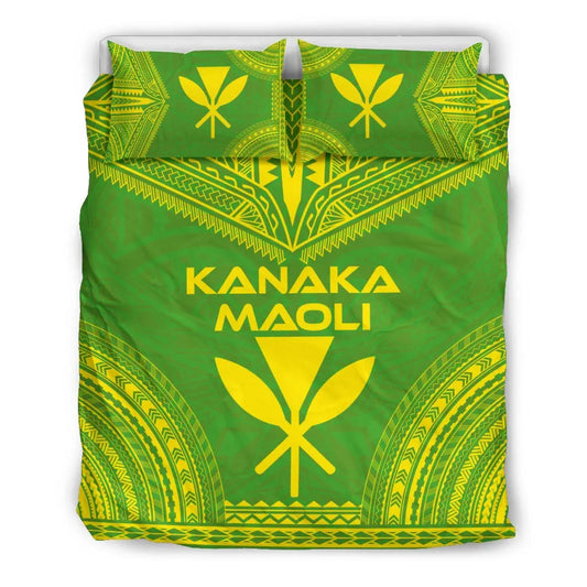 Kanaka Maoli Flag Polynesian Chief Duvet Cover Set
