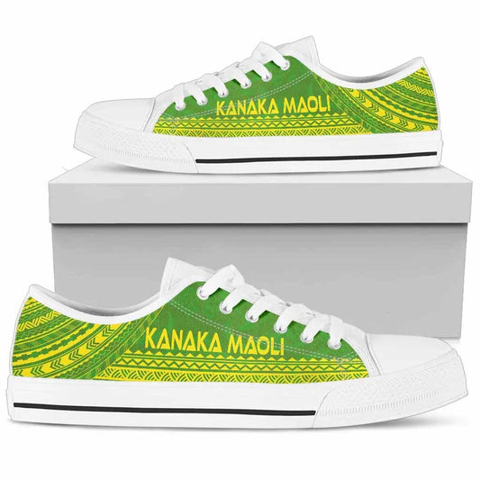 Kanaka Maoli Low Top Shoes - Polynesian Flag Chief Version
