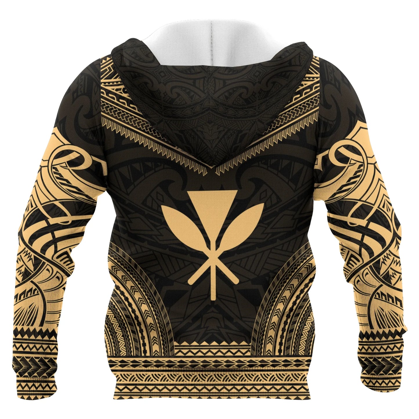 Kanaka Maoli Polynesian Chief Custom Personalised Hoodie - Gold Version