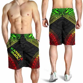Marquesas Islands Men Shorts - Polynesian Chief Reggae Version