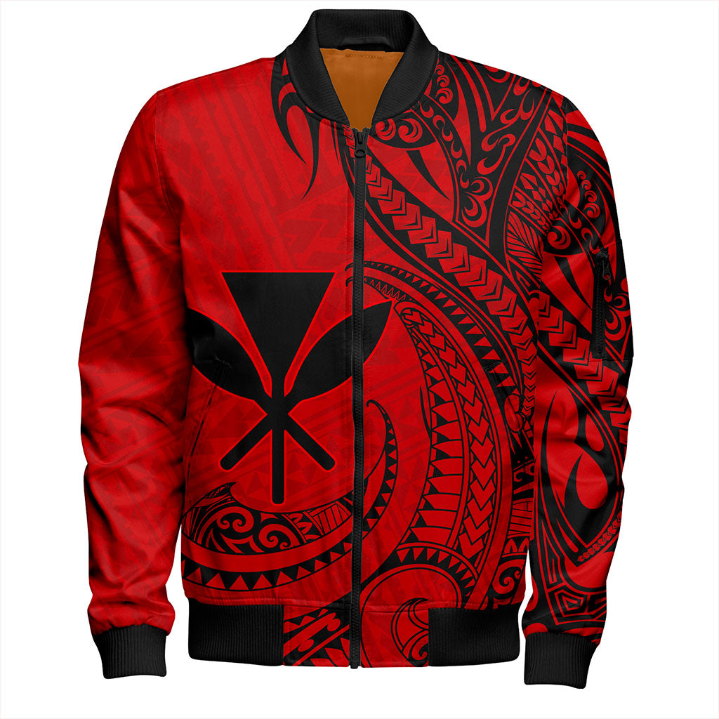 Hawaii Bomber Jacket Kanaka Tribal Polynesian Island