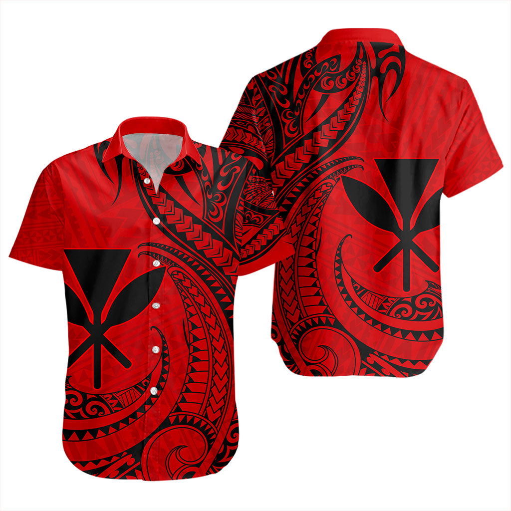 Hawaii Short Sleeve Shirt Kanaka Tribal Polynesian Island
